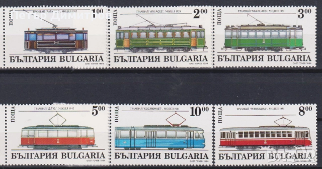 Чисти марки (6) Транспорт Трамваи 1994  от България 