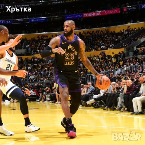 Nike NBA Lakers LeBron - Оригинален мъжки баскетболен потник р-р L, снимка 2 - Тениски - 52249538