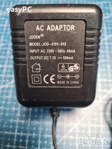 Оригинален захранващ адаптер JODEN JOD-4101-015 7.5V 500mA 