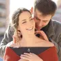 Сребърно колие TINGN 925 със сърце, роза и буква D, снимка 4