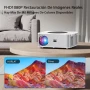 НОВ, ПЕРФЕКТЕН проектор【Android TV】Horlat 4K с поддръжка на 6G WiFi Bluetooth, 28000 лумена, 300"..., снимка 3