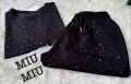 памучни дамски комплекти с камъни miu miu , снимка 2