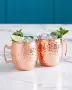 Нови медни чаши с дръжки, 100% истински мед, Moscow Mule Mugs, 2 броя в цената!, снимка 1