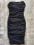 Нова черна парти коктейлна официална структурна рокля тип корсет набрана по цялата дължина , снимка 1
