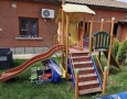 Дървена / метална детска площадка , катерушка , къща , пързалка , стена за катерене, снимка 1