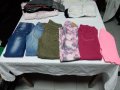 Панталон/дънки/клин-синьо, зелено, цикламено, розово, снимка 1 - Детски панталони и дънки - 30688487