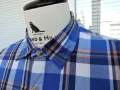 SCHÖFFEL Mens Blue Check Short Sleeve Outdoor Shirt -мъжка памучна риза за туризъм размер L, снимка 4