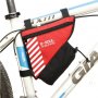 Водоустойчива триъгълна чанта чантичка за рамката на велосипед колело рамки за велосипед Водна бутил, снимка 2