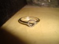 НЕЖЕН АРТ ПРЪСТЕН МЕДЕН с БЯЛА ПОЗЛАТА и ФИНИАТЮРНИ ФАСЕТИРАНИ ИСКРЯЩИ ЦИРКОНИ 27646, снимка 7