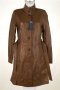 Дамско кафяво манто от естествена кожа марка Basics & More - XS/S, снимка 2