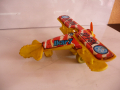 Ikar 7 стара играчка самолетче SP-PBK самолет крила перка Жълт, снимка 3