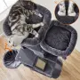 🐱 Драскалка за котки Dark Gray 206 см – XXL катерушка с къщички, хамаци и платформи!🐈🐈‍⬛, снимка 13