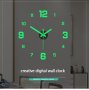 3D часовник за стена голям размер, фосфорисциращи стрелки, модерен дизайн