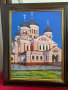 Маслена картина ,,Руска православна църква”, снимка 1 - Картини - 40814130