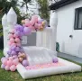 Бял замък/батут под наем с пързалка Forestoria White Bounce, снимка 7