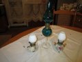 Керамични  настолни лампи , комплект кер.съдове ,обшити с ратани свещници, снимка 14
