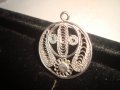 СРЕБЪРЕН ФИЛИГРАНЕН СТАРИНЕН МЕДАЛЬОН с ФАСЕТИРАН КРИСТАЛ РЪЧНА ИЗРАБОТКА 19532, снимка 8