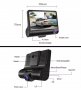 FULL HD с три камери Видеорегистратор за кола, камера за автомобил DVR, ДВР, черна кутия регистратор, снимка 6