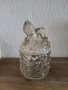 Стъклена бонбониера захарница, снимка 1 - Антикварни и старинни предмети - 44619118