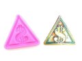 $ Долар лого триъгълник силиконов молд форма фондан висулка шоколад бижу декор обеца обеци, снимка 3