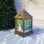 2498 Коледен Led фенер Снежко в снежна гора светеща коледна украса, 12 см, снимка 2