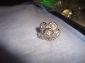 КРАСИВ ПОСРЕБРЕН ФЛОРАЛЕН КРИСТАЛЕН ФЕШЪН АРТ ПРЪСТЕН РЕГУЛИРУЕМ МОДЕЛ 18621, снимка 8