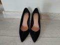 Reserved Premium - черни велурени обувки 37, снимка 2