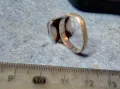 Старинен СКЪПОЦЕНЕН СРЕБЪРЕН ПРЪСТЕН СРЕБРО ВИСОКА ПРОБА с ПОЛИРАН ЯСПИС АР ДЕКО РЪЧНА РАБОТА 47583, снимка 9