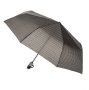 Автоматичен чадър за дъжд Черно кафяво на райе 31,5 см, снимка 3