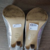 Сребристи обувки CCC, снимка 2 - Дамски обувки на ток - 37416802