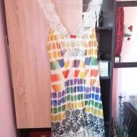 PARTY 21 exclusive/размер М /дамска рокля, дантела, неонови цветове , снимка 8 - Рокли - 29917413
