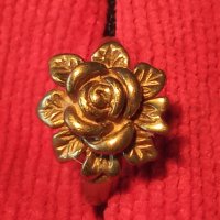 Старинен бронзов пръстен роза ювелирна изработка уникат -12739, снимка 10 - Антикварни и старинни предмети - 28889239