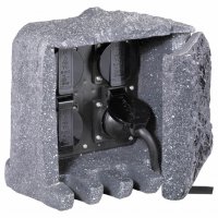 Градински Каменен контакт ML-Design,2 гнезда,врата на панти,3680 W/IP44 водоустойчив,1,5 m кабел, снимка 8 - Ключове, контакти, щепсели - 40013302