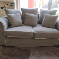 Комплект двуместен диван и фотьойл, снимка 4 - Дивани и мека мебел - 44750624