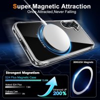 Магнитен калъф ANTSHARE, съвместим с прозрачен калъф за Samsung Galaxy S24 Plus 6,6" + протектори, снимка 5 - Калъфи, кейсове - 44180328