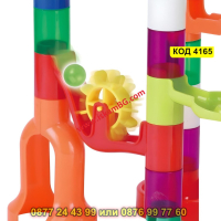 Детска занимателна игра Писта с топчета 105 части - КОД 4165, снимка 3 - Коли, камиони, мотори, писти - 44657098