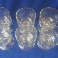 Ретро чаши за бяло вино  SILVIA, златни кантове, тънкостенни, снимка 6 - Антикварни и старинни предмети - 37828226