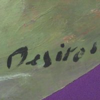 Стара Картина Беширов акрилни бои, подписана, снимка 2 - Картини - 31822201