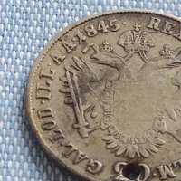 Сребърна монета 20 кройцера 1845г. Фердинанд първи Алба Юлия Австрийска империя 13687, снимка 9 - Нумизматика и бонистика - 42890674