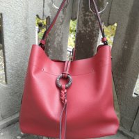 Дамска чанта, комплект с несесер, червена, снимка 2 - Чанти - 30662571