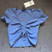 Zara crop top къса блуза, снимка 3 - Корсети, бюстиета, топове - 39908730