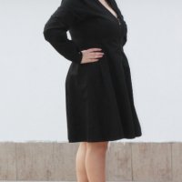 Черна рокля с дълъг ръкав, снимка 4 - Рокли - 34789567