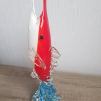 Многоцветна риба - ваза от муранско стъкло Barbini 1950, снимка 3 - Антикварни и старинни предмети - 40590265