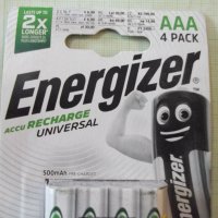 Комплект от 4 бр. акумулаторни батерии "Energizer AAA" нови, снимка 2 - Други стоки за дома - 44327938