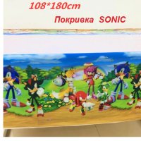 Соник Sonic найлонова покривка за парти рожден ден, снимка 1 - Покривки за маси - 29430545