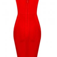 бандажна рокля/ червена, снимка 2 - Рокли - 31857154