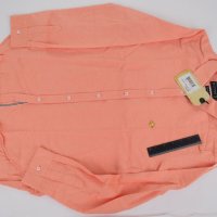 Дамска риза от памук в оранжев меланж Sir Raymond Tailor - L, снимка 7 - Ризи - 42822043