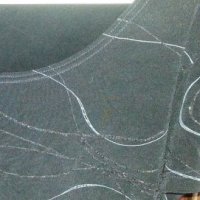 Еластична блуза къс ръкав черна сребристи ивици, снимка 4 - Блузи с дълъг ръкав и пуловери - 14660337