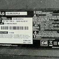 LG 43LM6300PLA със счупен екран-EAX68210401(1.8)/EAX68167602(1.0) 0LEBT000-02CA/HC430DUN-ABXL1-A144, снимка 2 - Части и Платки - 44479715