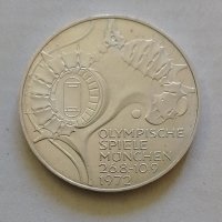 10 дойче марки 1972 г. Олимпийски игри Мюнхен 1972, снимка 1 - Нумизматика и бонистика - 38997434